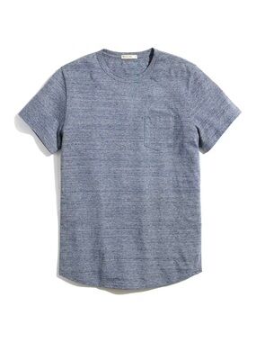 Marine Layer Saddle Hem Pocket Tee | Blue Neps